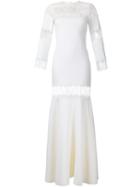 Huishan Zhang 'faye' Fishtail Gown, Women's, Size: 8, Nude/neutrals, Silk/nylon/polyurethane/wool