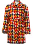 Moschino Vintage Houndstooth Coat - Red