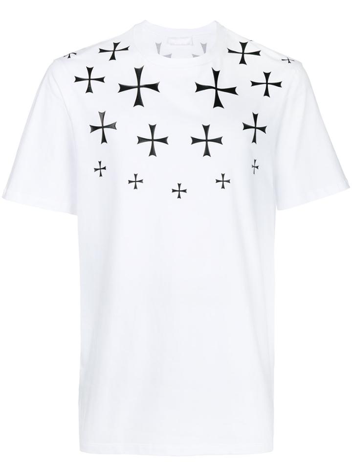 Neil Barrett Cross Print T-shirt - White