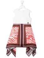 Roberto Cavalli Junior Handkerchief Print Dress - White
