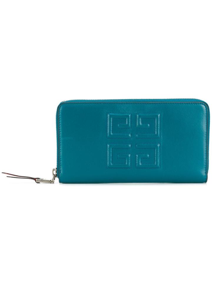 Givenchy 4g Zipped Wallet - Blue