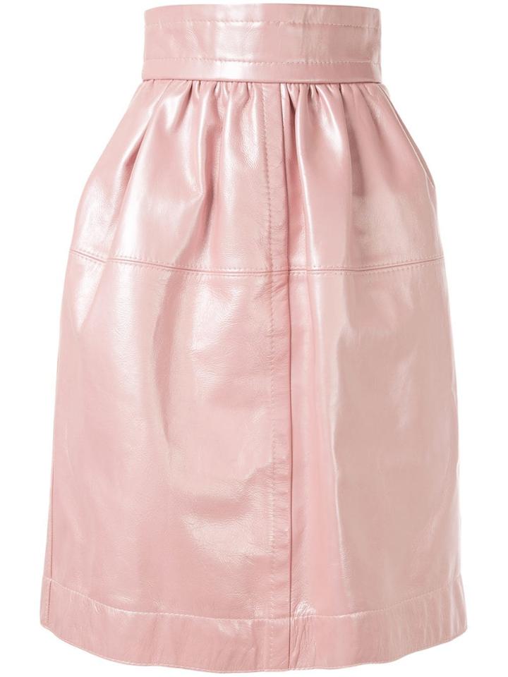 Marc Jacobs Leather Lamb Skin Skirt - Pink