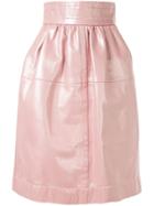 Marc Jacobs Leather Lamb Skin Skirt - Pink