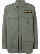 Palm Angels Cargo Jacket, Men's, Size: 46, Green, Cotton/polyamide/polyester/metal