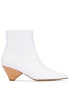 Christian Wijnants Pointed Cone Heel Boots - White