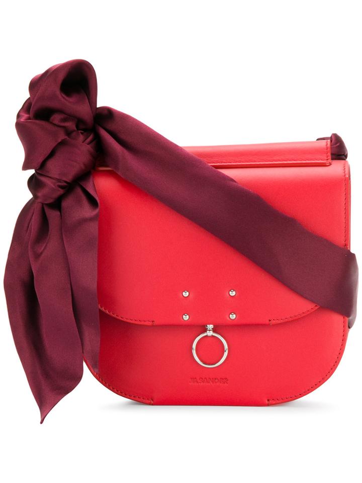 Jil Sander Flap Shoulder Bag - Red