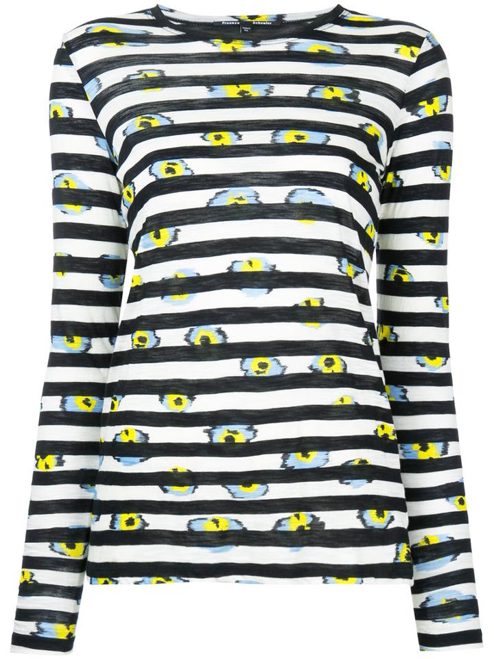 Proenza Schouler - Long Sleeve Crewneck Top - Women - Cotton - S, Yellow, Cotton