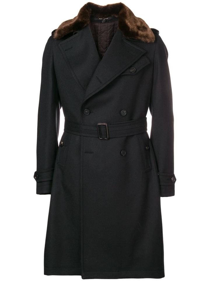 Tagliatore Double Buttoned Trench - Black