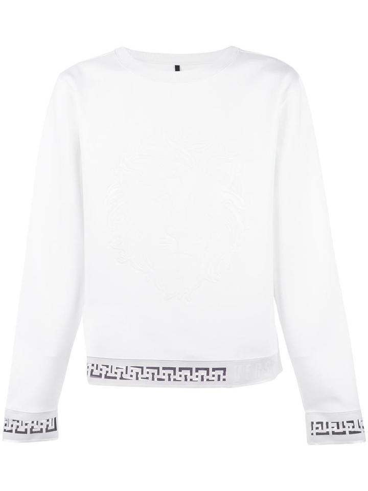 Versus Printed Sheath Sweatshirt, Men's, Size: Large, White, Polyester/spandex/elastane