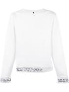Versus Printed Sheath Sweatshirt, Men's, Size: Large, White, Polyester/spandex/elastane