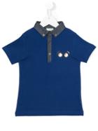 Fendi Kids - Eyes Print Polo Shirt - Kids - Cotton - 4 Yrs, Blue