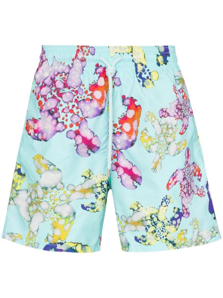 Vilebrequin Moorea Tie-dye Turtle Print Swimming Shorts - Blue