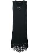 Twin-set Lace Trim Embellished Dress - Black