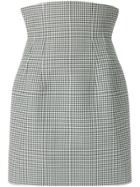 Sara Battaglia Vichy Print Skirt - Black