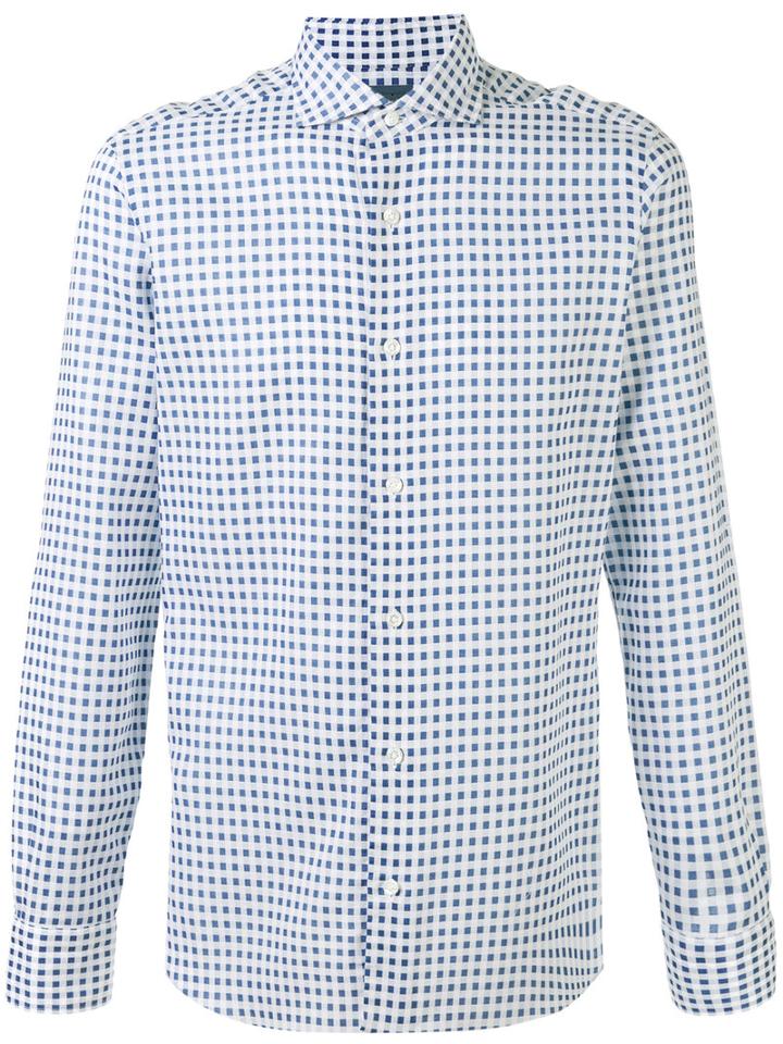 Barba - Checked Shirt - Men - Cotton - 41, Blue, Cotton