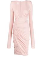 Alexandre Vauthier V-neck Draped Dress - Pink
