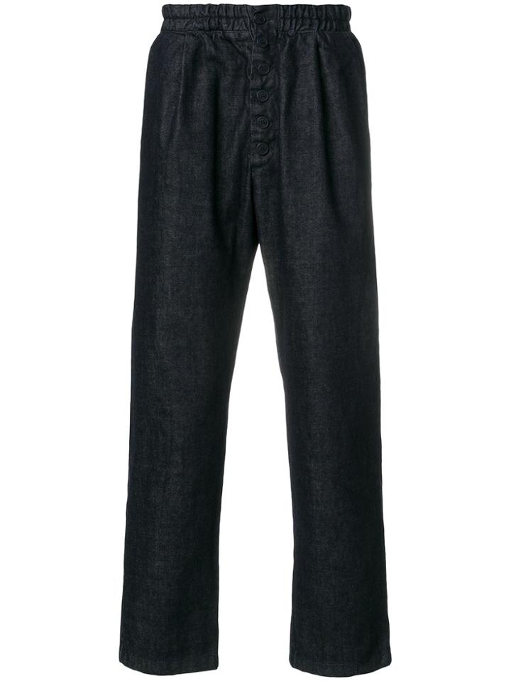 Sunnei Elastic Button Trousers - Blue