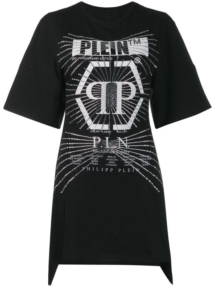 Philipp Plein Crystal T-shirt Dress - Black