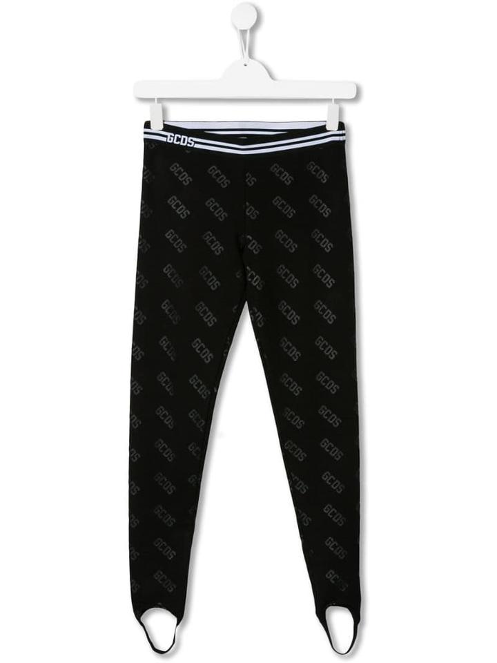 Gcds Kids Logo Print Leggings - Black
