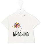 Moschino Kids - Logo Print Cropped T-shirt - Kids - Cotton/spandex/elastane - 2 Yrs, Toddler Girl's, White