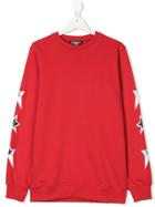 Neil Barrett Kids Teen Star Print Sweatshirt - Red