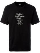 Stussy Cities T-shirt, Men's, Size: Small, Black, Cotton