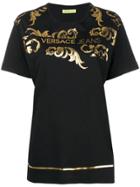 Versace Jeans Foiled Baroque Logo T-shirt - Black