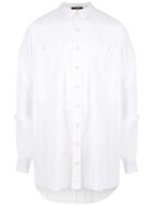 À La Garçonne Oversized Denim Shirt - White