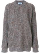 Prada Oversized Chunky Knit Sweater - Grey