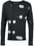 Issey Miyake Men Dotted Print Jumper, Size: 1, Black, Wool