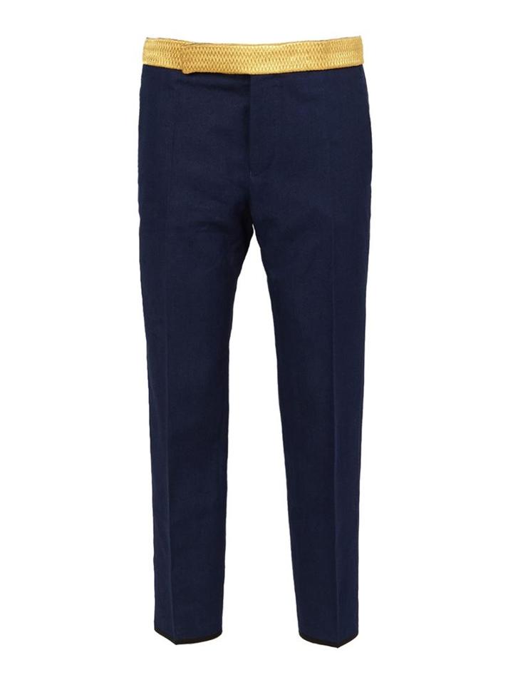 Haider Ackermann Woven Waistband Cropped Trousers