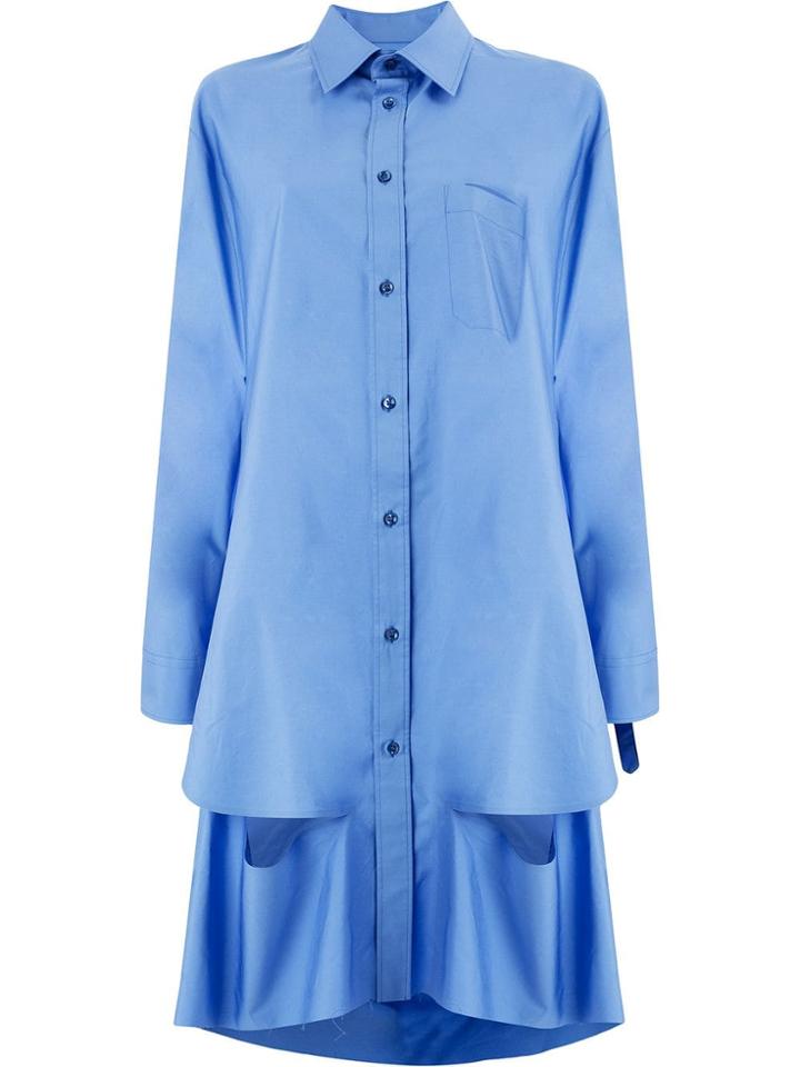 Maison Margiela Cape Cut-out Shirt - Blue