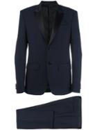 Givenchy Contrast Lapel Two Piece Suit, Men's, Size: 50, Blue, Wool/mohair/silk/cotton