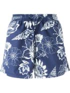 Etro Floral Print Swim Shorts, Men's, Size: Xxl, Blue, Nylon