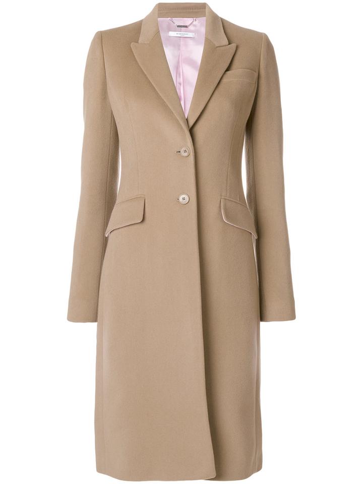 Givenchy - Single-breasted Coat - Women - Wool/cashmere/viscose - 36, Brown, Wool/cashmere/viscose