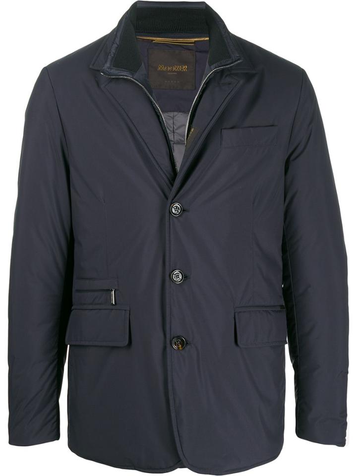 Moorer Fitted Padded Jacket - Blue