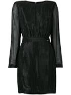 Liu Jo Metallic Stripe Mini Dress - Black