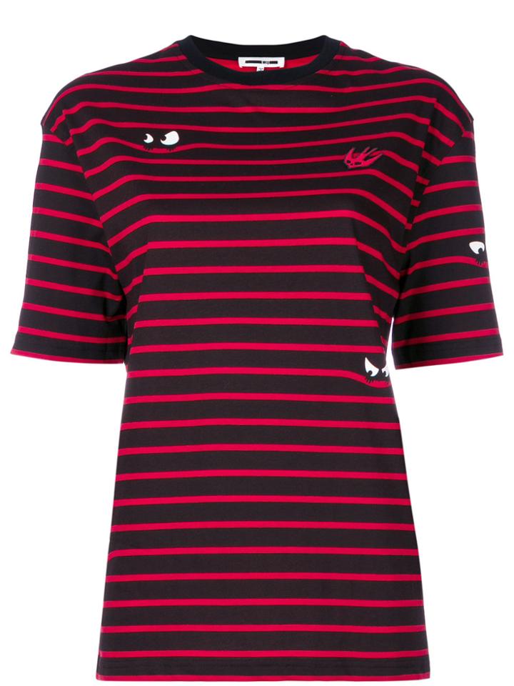 Mcq Alexander Mcqueen Striped Patch T-shirt - Brown