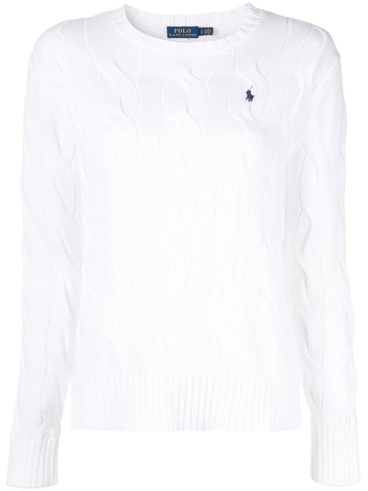 Polo Ralph Lauren Fitted Knit Sweater - White