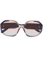 Salvatore Ferragamo Round Frame Sunglasses - Blue