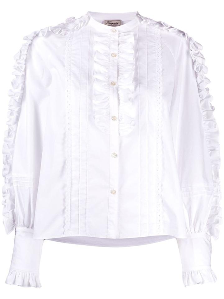 Temperley London Jade Folded-ruffle Shirt - White