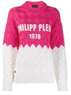 Philipp Plein Braid Effect Jumper - Pink