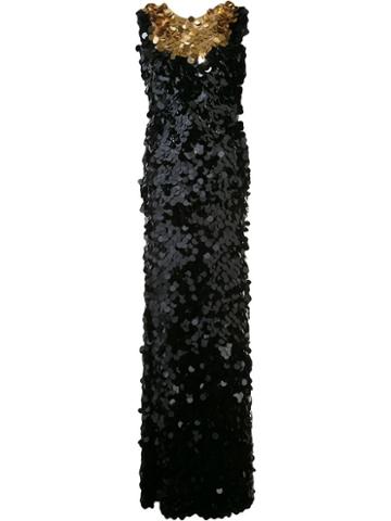 Sonia Rykiel Sequin Maxi Dress, Women's, Size: Small, Black, Virgin Wool/sequin