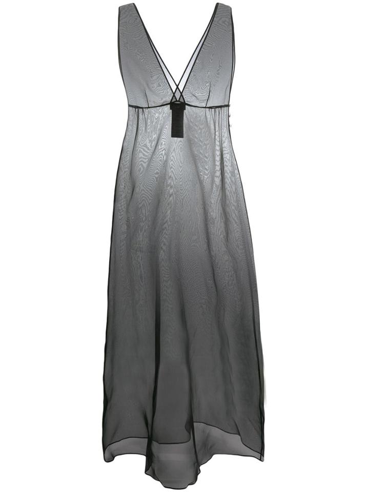 Alanui Long Sheer Dress - Black