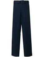 Lemaire High-waisted Belted Trousers - Blue