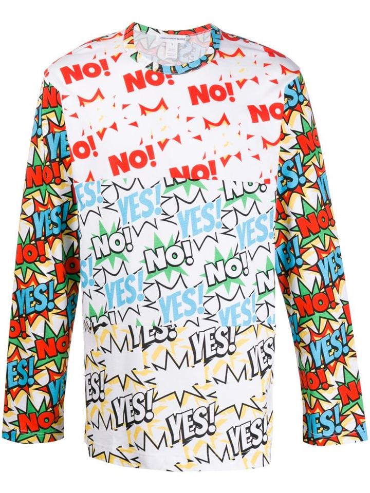 Comme Des Garçons Shirt Comic Print Sweatshirt - White