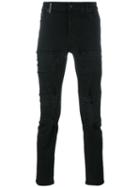 Marcelo Burlon County Of Milan Ripped Skinny Jeans, Men's, Size: 46, Black, Cotton/spandex/elastane