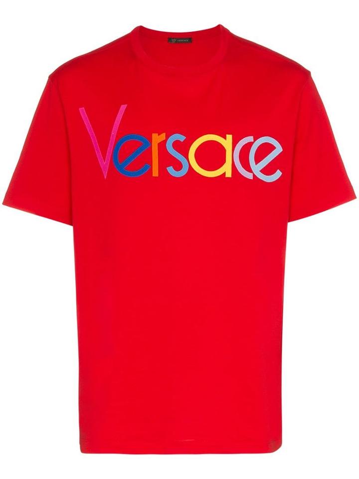 Versace Embroidered Logo T-shirt