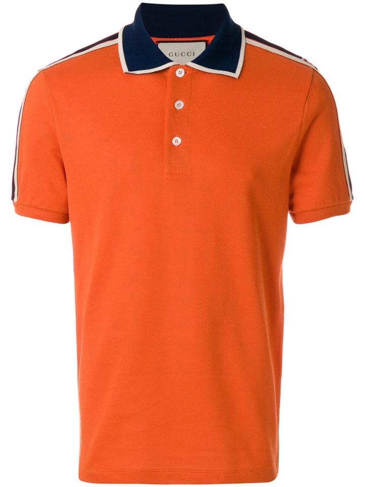 Gucci Gucci Stripe Polo Shirt - Yellow & Orange