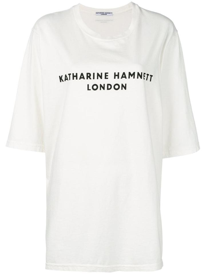 Katharine Hamnett London Logo Print Oversized T-shirt - White